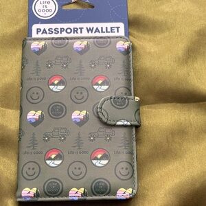 Life Is Good Olive Passport Wallet